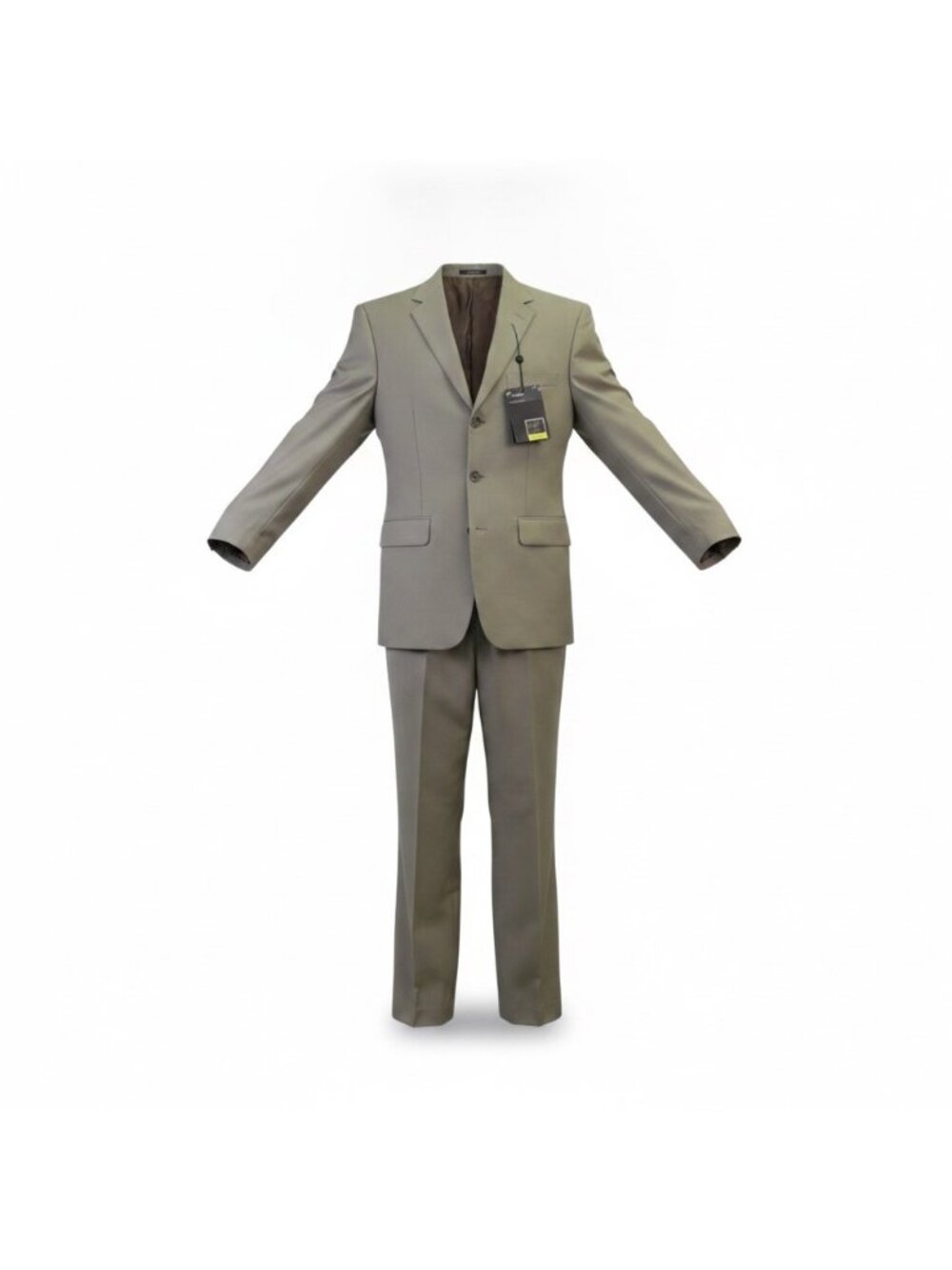 Alfani Mens Olive 100% Wool Performance Suit Two-Piece Garment Size 38S 32W